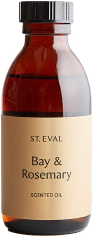 St Eval | Scented Reed Diffuser Refill | Uplifting, Herbal Fragrance | Made in Cornwall | Scented Diffuser Oil Refill | Ideal for Home and Office (Bay and Rosemary)