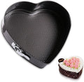 Heart Shape Cake Tin,10inch Cake Tin,Removable Base,Stainless Steel Cake Mold with Snap Closure and Non Stick Layer,Easy to Demould, for Chiffon Cake,Black