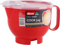 Décor Microsafe 2L Jug with Flip Cap Lid. Cooking, Reheating & Steaming in The Microwave. Safe Hold Handle and air Release Vent Feature. Dishwasher & Freezer Safe. BPA Free. Red.