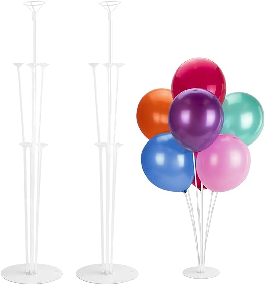 JOYSKY 2 Sets Balloon Stand For Table Balloon Holders For Tables For Weddings Birthday Parties Business Events Festival Celebrations Christmas Opening Ceremonies Children’s Activities