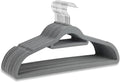 20-Pack Velvet Hangers for Clothes – Non-Slip Coat Hangers with Tie Organizer & 360° Hook – Strong, Space-Saving Wardrobe Organisers for Shirts, Coats, Dresses & Trousers