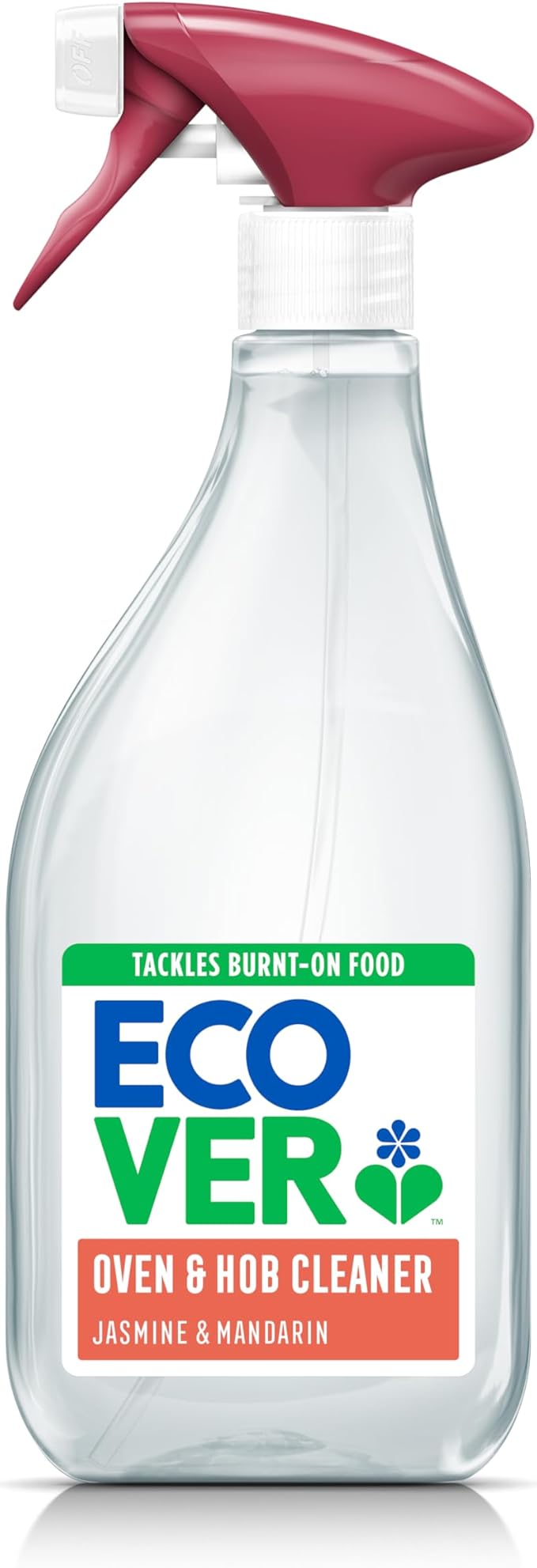 Ecover Oven & Hob Cleaner Spray, Cuts through Grease, Grime And Burnt Food, Fresh Jasmine & Mandarin Scent 1 x 500ml