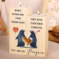 Valentines Day Gifts for Her Him, Anniversary Wedding Gifts for Her Girlfriend Wife Fiancee, Penguin Candle Holders, Romantic I Love You Gifts Anniversary Valentines Gifts for Her Wife Daughter Mum