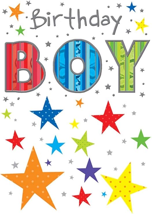 Piccadilly Greetings Happy Birthday Card for A Boy - 7 x 5 Inches