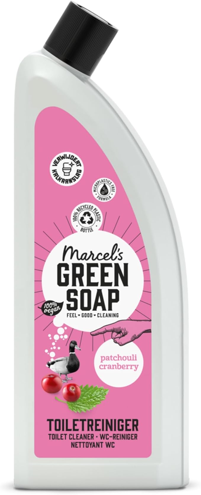 Marcel's Green Soap - Toilet Cleaner Patchouli & Cranberry - Kill bacteria and leave a fresh scent without bleach - Eco friendly - Vegan - 98% Biodegradable - 750 ML