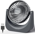 VOXON Desk Fan, Small TableFan with 5 Speeds Adjustable Strong Wind, USB-A Powered Personal Silent Bedfan with 1.5M Cable, Portable Cooling Quiet Desktop Fan for Desktop Office Home Bedroom, Grey