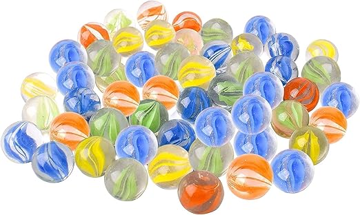 ARSUK Cat’s Eye Glass Marbles – 40 Pcs (250g, 15–16mm) – Colourful Decorative Marbles for Kids’ Games, Collectible Toys, Crafts, DIY Projects, Vase Fillers, Aquarium Landscaping & Home Décor