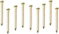 Merriway BH02287 (100 Pcs) EB Plain Head Hardened Picture Pin, Brass Plated - Pack of 100 Pieces