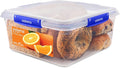 Sistema KLIP IT PLUS Food Storage Container | 5.5 L Square | Airtight, Stackable & Nestable Meal Prep Container with Lid | School Lunch Box | BPA-Free | 1 Count[Energy Class A+++]