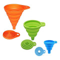3 Pcs Collapsible Silicone Funnel Set, Rainbow Colors, Small Funnels for Filling Bottles, Containers, Water Bottle, Oil, Liquid Transfer