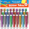 SOL 27pk Kids Glitter Tubes in 10 Assorted Vibrant Colours - Fine Glitter for Arts and Crafts, Slime, Card Making, Nail Art, and Decorations - Easy-Pour Shaker Pots for Kids and Adults