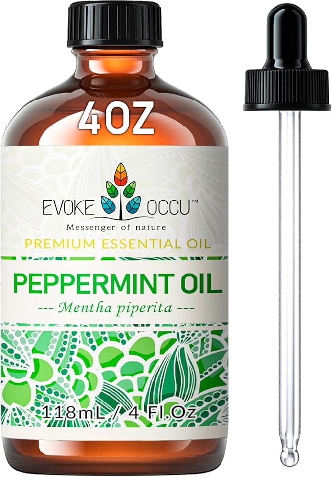 EVOKE OCCU Peppermint Oil 118ml, Natural for Spray, Diffuser, Aromatherapy, Hair, Refreshing, Clean Air