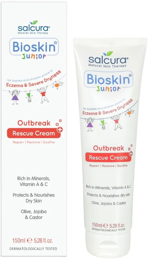Salcura Bioskin Junior Outbreak Rescue Cream Soothes and Moisturises Skin 150ml