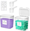 Lifewit 2 Pack Laundry Pods Container with Labels, Scoops and Pop-up Lid, Detergent/Powder/Capsule/Pot/Washing Tablets Storage Holder for Laundry, Bathroom, Kitchen Organisation,0.72gal
