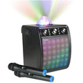 (2 x Wireless Mics) Moonbox Karaoke Machine with Wireless Microphone & Disco Light