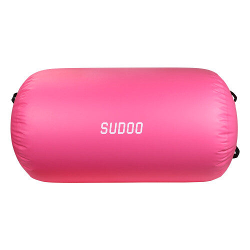 (Pink, 100 x 60 cm) Inflatable Air Roller Gymnastics Mats Air Roll Air Barrel Tumbling Mat