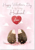 doodlecards Husband Valentine's Day Card Love Hedgehogs,Standard A5