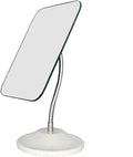 YEAKE Flexible Gooseneck Makeup Mirror,360°Rotation Folding Portable Desk Vanity Mirror with Stand Shower Shaving Cosmetic Mirror Square