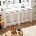 (XL(172 x 19x100cm), Vertical) 100cm Tall Radiator Cover Modern Cabinet MDF Slats Wood Grill