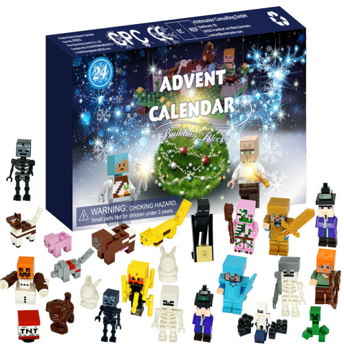 Kids Christmas Minecraft Figures 24 Days Countdown Advent Calendar Toys Surprise Xmas Gifts
