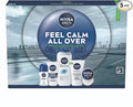 NIVEA MEN Feel Calm All Over Skincare Gift Set (5 Products) - Men Gift Set for Sensitive Skin - Includes Shower Gel, Face Wash, Face Moisturiser, Creme, and Anti-Perspirant