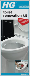 HG Toilet Renovation Cleaning Kit, Effective Bathroom & WC Cleaner, Cleans and Descales Toilet Bowl & Under Toilet Rim, Limescale & Stain Remover - 500ml (318006106)