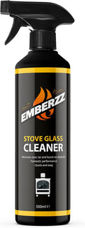 Stove Glass Cleaner - Dissolves Soot, Grease and Tar- Crystal Clear Glass - For Wood Log Burner - 500ml
