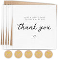 24 Thank You Cards Pack with Gold Foil Stickers and Kraft Envelopes, 12.5 x 12.5 cm – Blank Inside – Ideal for Teachers, Weddings, Kids, Christmas – Made in the UK
