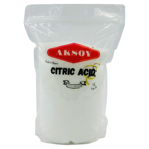 Aksoy Citric Acid Food Grade 2KG || Non-GMO, Anhydrous, Make Your Own BathBomb, Gluten-Free, No Additives, Sour Drinks, Household Cleaning with Citric