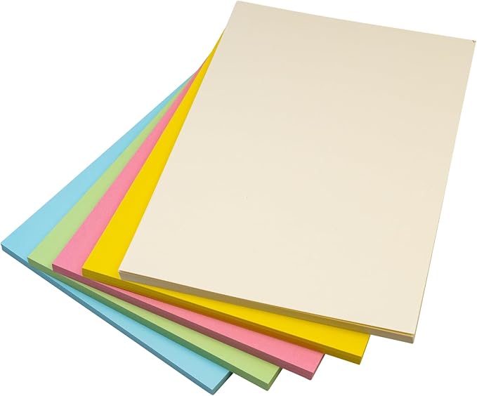 Hawksbill Paper 160GSM Multi-Purpose Pastel Rainbow Coloured Card – 50 Pack of Thick, Premium, Bright Printer A4 Card Paper – Copier Paper for Home, Office & Stationery Use