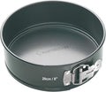 MasterClass 2 cm Springform Cake Tin with PTFE, PFOA and BPA Free Non Stick, Robust 1mm Thick Carbon Steel and Loose Base, 8 Inch Round Pan, Grey