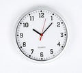ANALOGUE WALL CLOCK, LARGE STYLISH WALL CLOCK with Silver Frame & White Dial, BIG Easy Readable Numbers, Modern Look Round Wall Clock for Any Room in House, Office, School, Classroom 23cm/9" Size