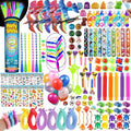 230Pcs Party Bag Fillers Unisex with Glow Sticks, Balloons, Gliders, Pop Tubes, Assortment Toys Classroom Prizes Rewards Goodie Loot Bag Fillers for Girls Boys Birthday Party Gift Favors