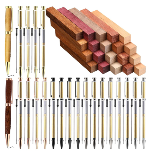 10 Sets of Wood Turning Pen Kit Project Supplies 7mm Slim Pen Kit