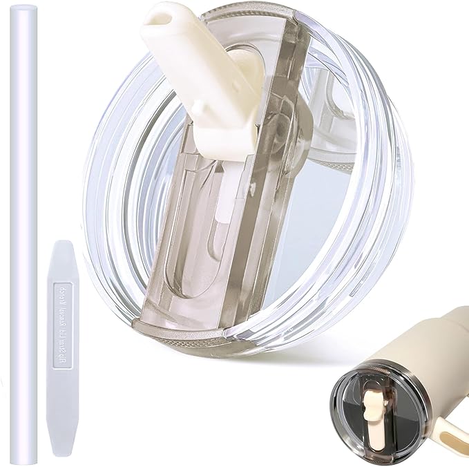 40oz Leakproof Lids forStanley Cup - Tumbler Detachable Flip Straw Lid,Lids Replacement,Cup Accessories ProTour H2.0 Quencher, Spill Proof StrawCover for Travel, Sports, Daily