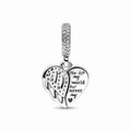 9254 Heart angel wing fit in pandora bracelet sterling silver charm