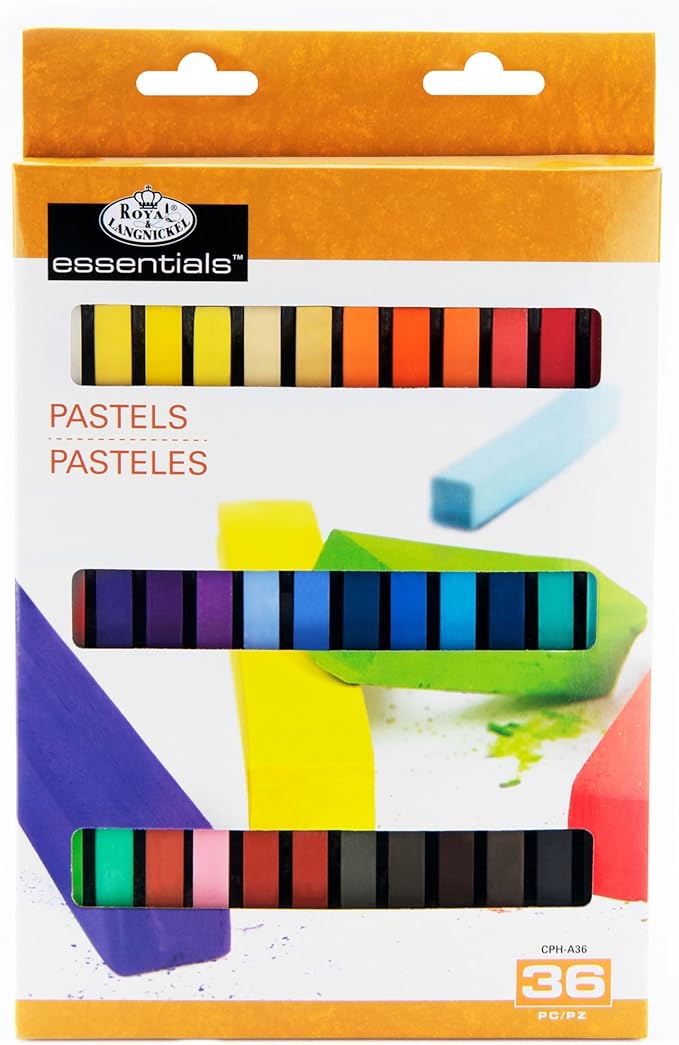 Royal & Langnickel Essentials 36 Soft Square Sketching Pastels Assorted Colours CPH-A36