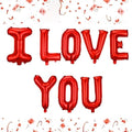 I LOVE YOU Foil Balloons,16inch Red Foil Balloons for Valentines Day Anniversary Party