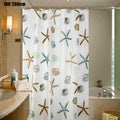 (Sea Shell) Shower Curtain Mould & Mildew Resistant 12 Hook