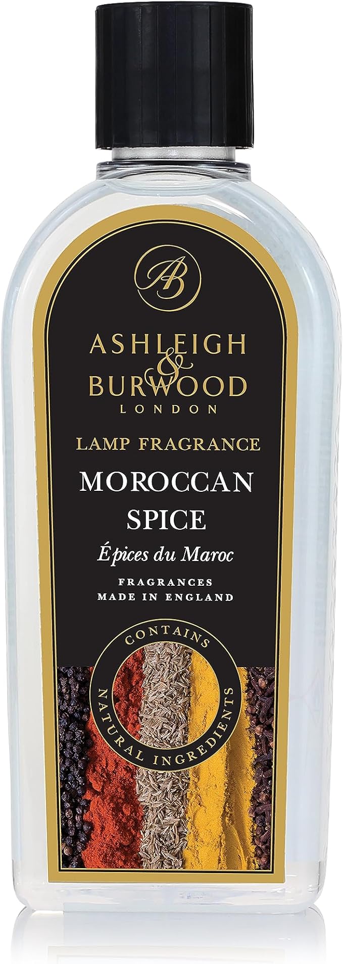Ashleigh & Burwood Moroccan Spice Lamp Fragrance Refill 500 mL - Purifying Home Fragrance for Catalytic Oil Burner - Exotic Woody Scent with Warm Honey, Orange, Nutmeg, Sandalwood - Made in UK[Energy Class A]