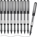 OFFCUP Liquid Ink Rollerball Pen, 10pcs Gel Pens, 0.5mm Quick-Drying Ballpoint Pens Rollerball Pens Writing Pens for Bullet Journal, Notebook. School & Office Accessories for Students Adults (Black)