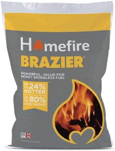 Brazier Smokeless Coal - 20kg | Fuel for Clean and Efficient Heating | Low Emissions | Clean and Efficient | Ideal for Multi-Fuel Stoves