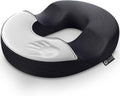 5 STARS UNITED Donut Cushion – Memory Foam Pillow for Sitting – Tailbone & Coccyx Support – Hemorrhoid-Friendly Ring Shape – Office Chair, Car, Desk & Wheelchair (Black, Small)