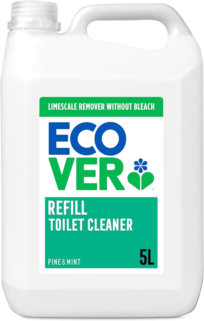 Ecover Toilet Cleaner Refill, Removes Limescale leaving a Sparkling Clean, Fresh Pine & Mint Scent, 1 x 5L