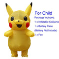 (For Child(Height 120-140cm)) Pokemon Pikachu Inflatable Costume set for kids