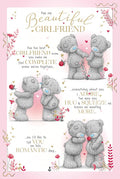 Me to You Tatty Teddy Valentine's Day Card 'To my Beautiful Girlfriend' 6 x 9" - Official Collection