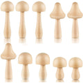 10-Piece Unfinished Wooden Mushroom Craft Kit â€“ 4 Sizes, Blank & Paint-Ready for DIY Decor, Arts & Crafts