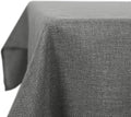 Deconovo - Waterproof Soft Linen Effect Rectangular Tablecloth - Ideal for Dining Rooms, Kitchens, Living Rooms, Gardens - 132 x 178 cm - Grey