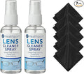 Glasses Cleaning Spray with 5 Microfiber Cloths – Streak-Free Lens Cleaning Kit for Glasses, Sunglasses, Camera Lenses, Screens & More - Complete Bundle With Long Lasting Protection