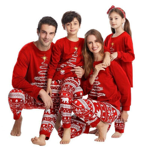 (  Red,   Dad-L) Family Matching Christmas Pyjamas Adult Kids Xmas Nightwear Pajamas Pjs Set